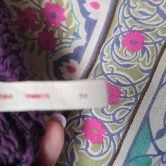 Anthropologie Maeve Purple Print Halter Maxi Dress 2 - Picture 11 of 12